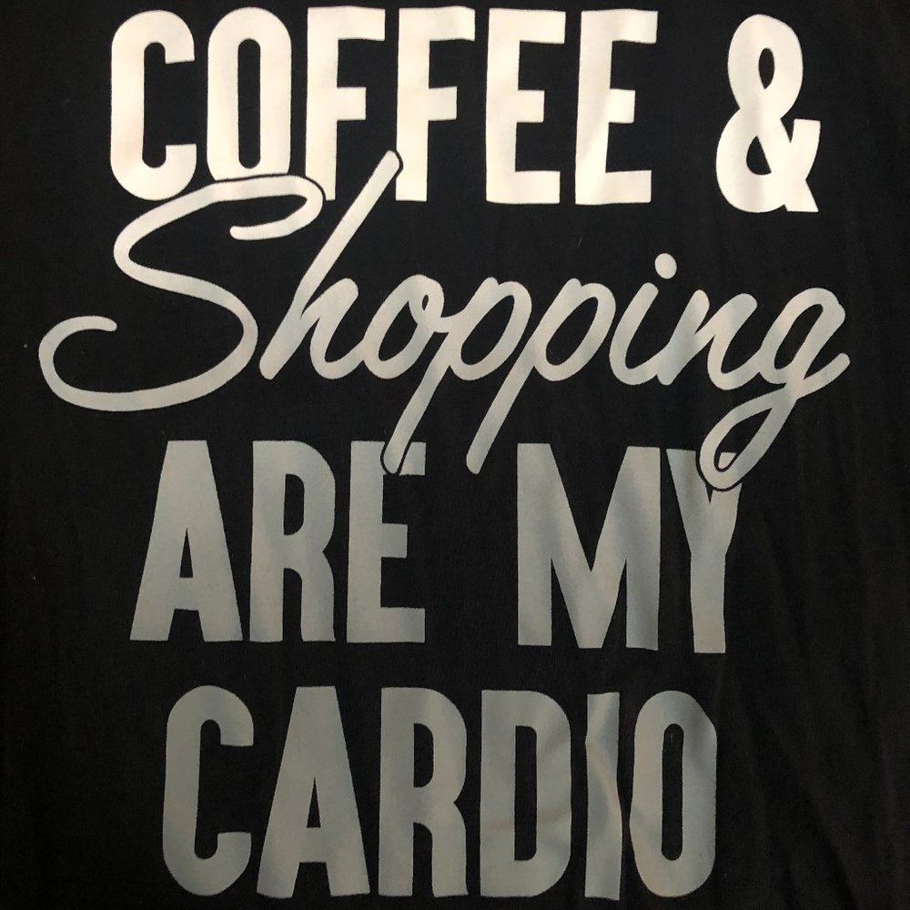 COFFEE + SHOPPING LIGHTWEIGHT CREWNECK SWEATER - PLUS SIZE